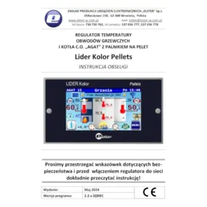 Instrukcja obsługi Lider Kolor do kotłów AGAT