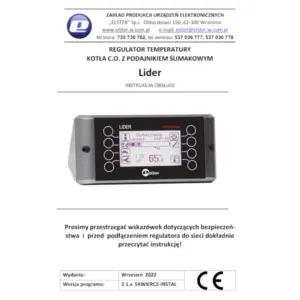 Instrukcja obsługi Lider Mono do kotłów SKWIERCZ-INSTAL